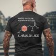 Amean-Oh-Acidという態度の酸を何と呼びますか メンズTシャツ バックプリント 高齢者への贈り物