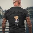 Angry Bad Boystyle Cool Teddy Bear Bad Boy Graphic メンズTシャツ バックプリント 高齢者への贈り物