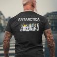 Antarctica Pinguins Birds Poleouth Antarctic Experience メンズTシャツ バックプリント 高齢者への贈り物