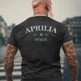 Aprilia Italy メンズTシャツ バックプリント 高齢者への贈り物