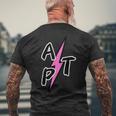 Aptアパツ、ピンクサンダー、トレンディファッション メンズTシャツ バックプリント 高齢者への贈り物