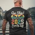 Aw Ship It's A 2025 Family Trip Family Cruise Vintage Men's T-shirt Back Print Gifts for Old Men