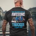 Awesome Trucker セミトラックドライバー ビッグリグ トラッカー メンズTシャツ バックプリント 高齢者への贈り物
