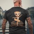 Ballerina Cappuccina Brainrot メンズTシャツ バックプリント 高齢者への贈り物