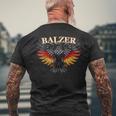 Balzer Nachname Familiennameurname Family Last Name メンズTシャツ バックプリント 高齢者への贈り物