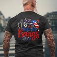 I Like How He Bangs 4Th Of July Fireworks Couples Men's T-shirt Back Print Gifts for Old Men