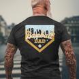 Baseball Dad Home Plate Ice Cream Drip Father's Day Daddy Men's T-shirt Back Print Gifts for Old Men