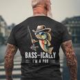 Bass-Ically I'm A Pro バスフィッシングアパレル メンズ キッズ メンズTシャツ バックプリント 高齢者への贈り物