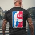 Bbq League グリルミートパロディ バーベキュー メンズTシャツ バックプリント 高齢者への贈り物