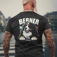 Berner And Chill バーニーズマウンテンドッグ 面白いグラフィックtシャツ メンズTシャツ バックプリント 高齢者への贈り物