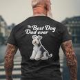 Best Dog Dad Ever ワイヤーフォックステリア メンズTシャツ バックプリント 高齢者への贈り物