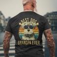 Best Dog Grandpa Ever ミニチュア シュナウザー 父の日 メンズTシャツ バックプリント 高齢者への贈り物