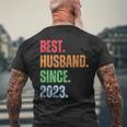 Best Husbandince 2023 2Nd Anniversary Husband メンズTシャツ バックプリント 高齢者への贈り物