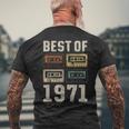 Best Of 1971 カセットテープ・レトロ 54歳の誕生日 メンズTシャツ バックプリント 高齢者への贈り物