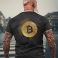Bitcoin To The Moon And Back、ビットコイン暗号通貨グラフィック メンズTシャツ バックプリント 高齢者への贈り物