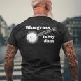 Bluegrass Is My Jam Banjo Musicintage Graphic メンズTシャツ バックプリント 高齢者への贈り物
