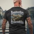 Bombadiro Crocodilo 面白いイタリアンブレインロットミームグラフィック メンズTシャツ バックプリント 高齢者への贈り物