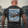 Bombardiro Crocodilo イタリアンブレインロットミーム メンズTシャツ バックプリント 高齢者への贈り物