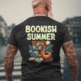 Bookishummer 本 読書本 本の虫 愛書家 メンズTシャツ バックプリント 高齢者への贈り物