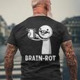 Brain Rot シャツ Word Of The Yeartickman Brainrot メンズTシャツ バックプリント 高齢者への贈り物