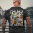 Brainrot Meme イタリアンブレイン 腐敗 イタリアンブレイン メンズTシャツ バックプリント 高齢者への贈り物