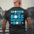 Brother Of The Boss 誕生日 男の子 赤ちゃん 家族 デコレーション メンズTシャツ バックプリント 高齢者への贈り物