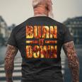 Burnit Down Fire Flames メンズTシャツ バックプリント 高齢者への贈り物