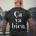 Caa Bien《サヴァビアン》【フランス語 文字】《白文字 ホワイト》メッセージ かわいい おしゃれ メンズTシャツ バックプリント 高齢者への贈り物