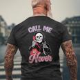 Calle Me Never アンチバレンタインデー メンズTシャツ バックプリント 高齢者への贈り物