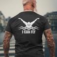 I Can Fly メンズTシャツ バックプリント 高齢者への贈り物
