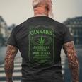 Cannabis アメリカグレード マリファナ インディカ サティバウィード メンズTシャツ バックプリント 高齢者への贈り物