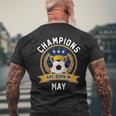 Champion Are Born In May フットボール サッカーボール 誕生日プレゼント 長袖tシャツ メンズTシャツ バックプリント 高齢者への贈り物