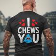I Chews Youhark バレンタインデー ラブ ハート メンズ レディース メンズTシャツ バックプリント 高齢者への贈り物