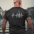 Contrabajo Heartbeat Doble Contrabajo Amante De Contrabajo Camiseta Hombre Estampado Espalda Regalos para ancianos