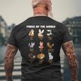 Cool Foxes Of The Worldかわいいキツネ動物愛好家ギフト メンズTシャツ バックプリント 高齢者への贈り物