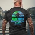 Cote D'azur Palmier Coucher Deoleil Bleuarcelle T-shirt imprimé au dos Cadeaux pour les vieillards