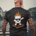 Dabbing Marshmallow Camping Smores Kawaii S'mores Men's T-shirt Back Print Gifts for Old Men