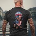 Dachshund 4Th Of July Us American Flag Doxie Dog Patriotic Men's T-shirt Back Print Gifts for Old Men