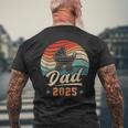 Dad 2025 歳 新しい父親 赤ちゃん発表 父性 メンズTシャツ バックプリント 高齢者への贈り物