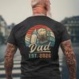 Dad Est 2026 年のパパ 初めての父の日 若いパパ 新しいパパ メンズTシャツ バックプリント 高齢者への贈り物