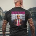 Daddy's Home Pink President Donald Trump House メンズTシャツ バックプリント 高齢者への贈り物