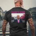 Daddy's Home President Donald Trump Pink Trumpelfie メンズTシャツ バックプリント 高齢者への贈り物
