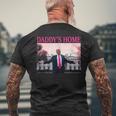 Daddy's Home President Donald Trump 2024 Pink Trump メンズTシャツ バックプリント 高齢者への贈り物