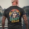 Daddy Rilla Gorilla Dad 父の日ギフト お父さんへのギフト メンズTシャツ バックプリント 高齢者への贈り物