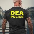 Dea Police Drug Enforcement Administration フロントとバック メンズTシャツ バックプリント 高齢者への贈り物
