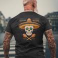 Dia -De-Los- Muertosグラフィック メンズTシャツ バックプリント 高齢者への贈り物