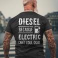 Diesel Because Electric Can't Roll Coal Truck メンズTシャツ バックプリント 高齢者への贈り物