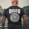 Disco Music Ball ファンク ソウル 音楽愛好家 レトロ 70年代 80年代 コスチューム メンズTシャツ バックプリント 高齢者への贈り物