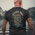 Diving Dad スキューバダイビングまたはフリーダイビング 父の日ダイバー メンズTシャツ バックプリント 高齢者への贈り物