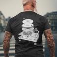 Dj Turntable 1210 Mk2 Exploded Blueprint メンズTシャツ バックプリント 高齢者への贈り物